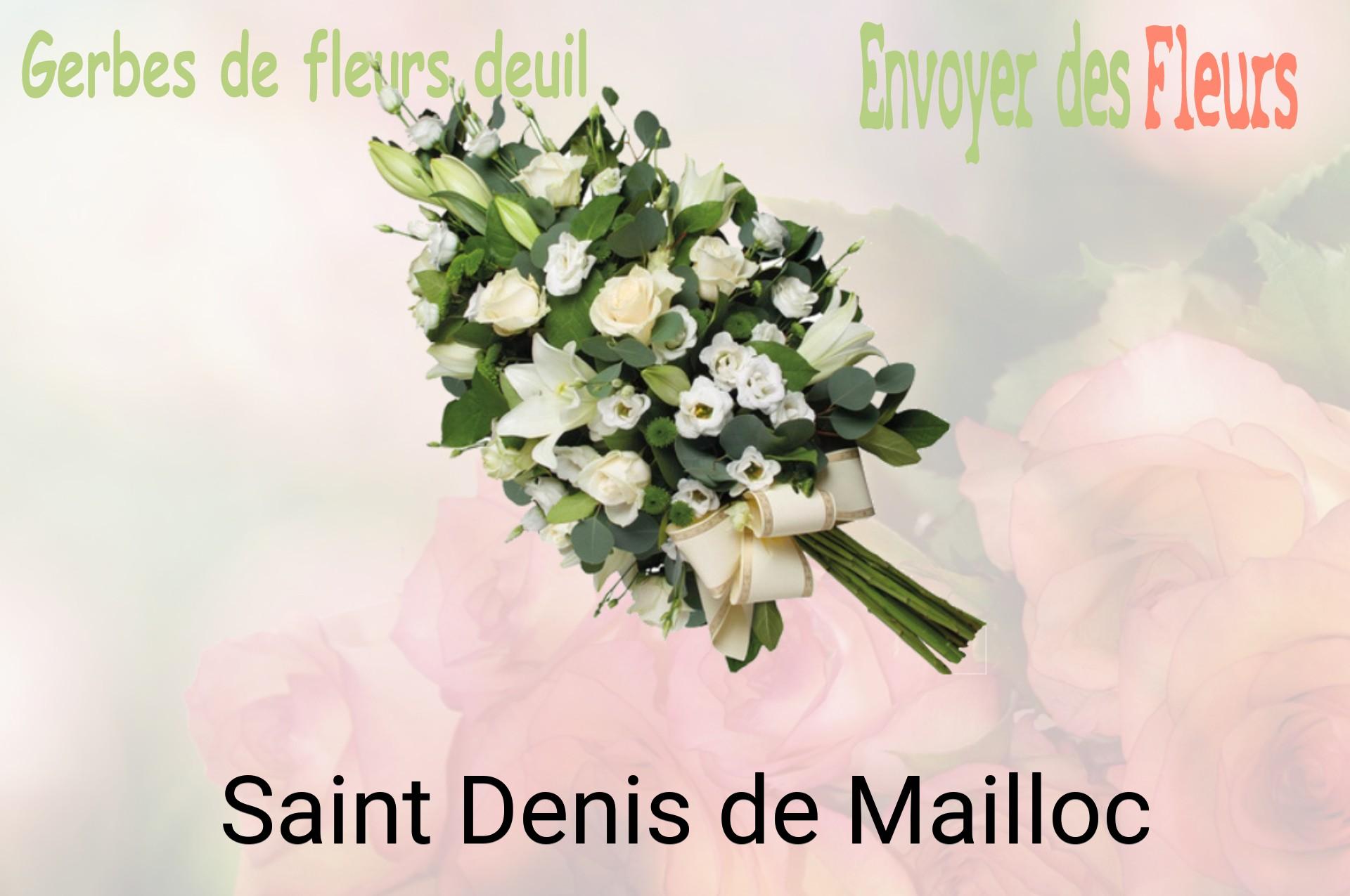 Gerbe de fleurs de deuil livrée à Saint-Denis-de-Mailloc